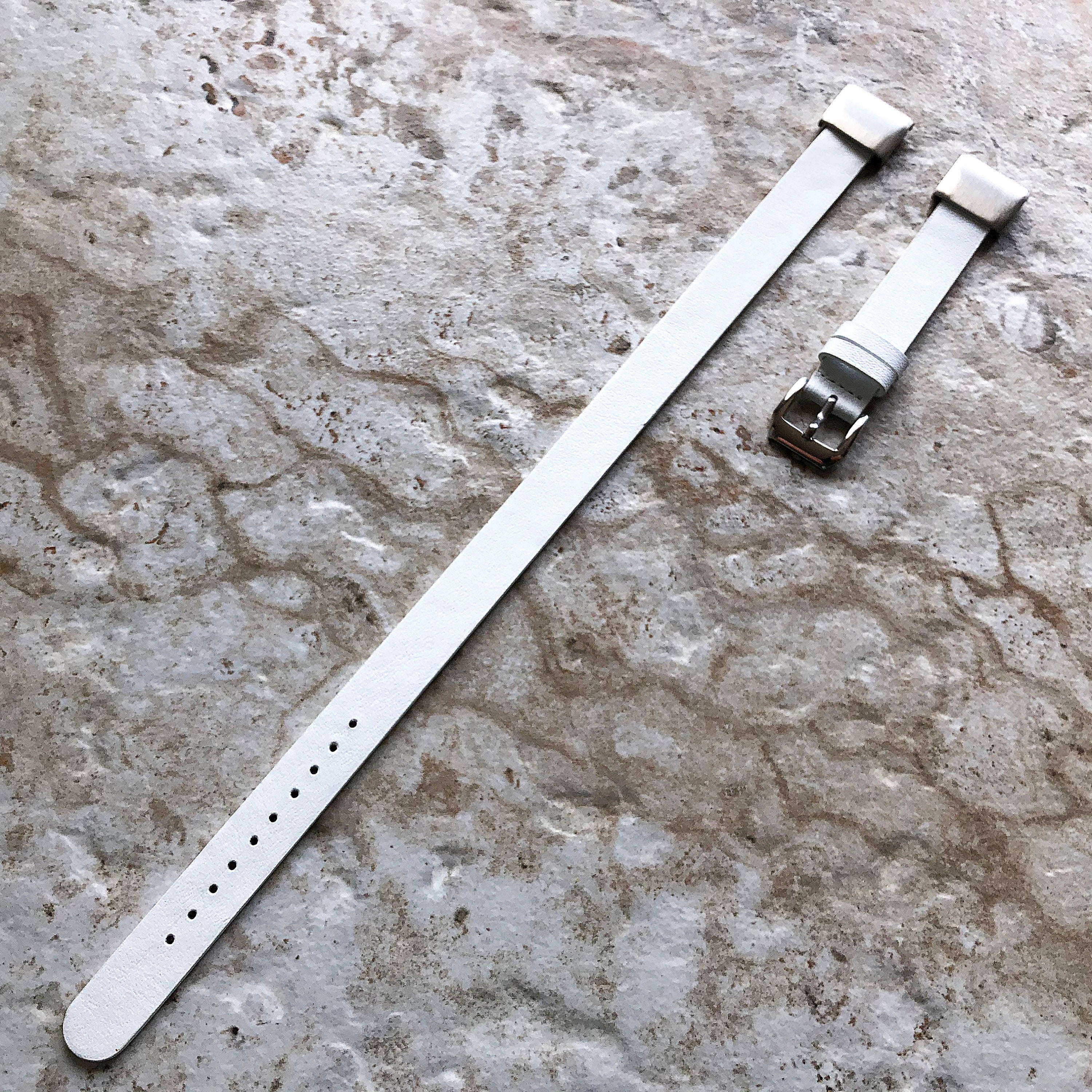 Garmin White Twice Double Wrap Bands Compatible with fenix 8 43mm 7S Pro Solar Sapphire fenix 6S Pro Sapphire Leather Quick Fit A20-B18